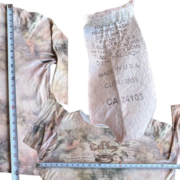 Cactus Coffee Caffe 3/4 Sleeve Tee Sz 3X - Picture 4 of 7